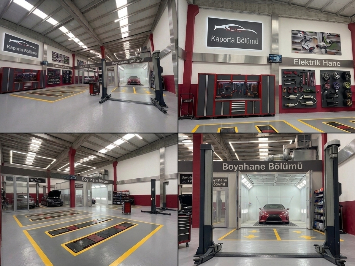 Fırın boya kabini ve servis hattı